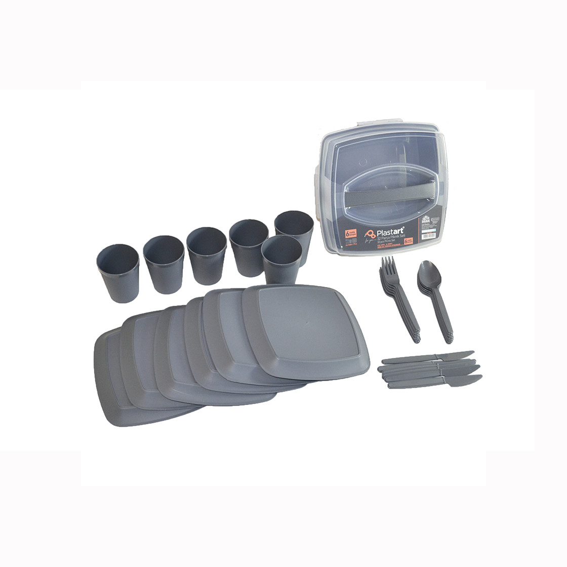 Набір посуду для пікніка на 6 персон 32 предмета SP-180 "Irak Plastik" (Туреччина), фото 1