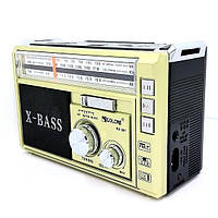 Радиоприемник портативный Golon RX-381 MP3 USB, золотистый