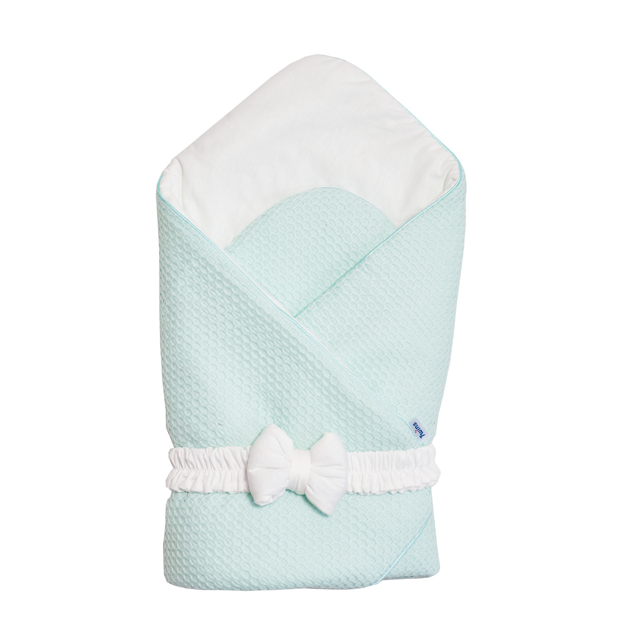 Конверт — плед із бантиком Twins Cotton 1418-TС-14, mint, м