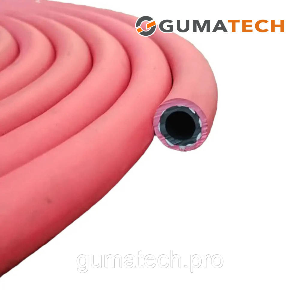 Рукав (шланг) для газу (ацетилену, пропану, бутану) Gumatech ⌀ 12 мм x 6,3 атм ДСТ 9356-75 (аналог SEMPERIT) ! УЦІНКА
