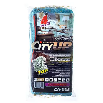 Набір серветок із мікрофібри 4 шт 41х48 см CA-125 CityUp Strip Towel (881259)