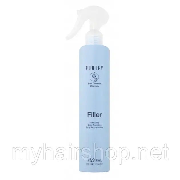 Спрей-філер для волосся з кератином та гіалуроновою кислотою Kaaral Purify Filler Spray 300 мл, фото 1