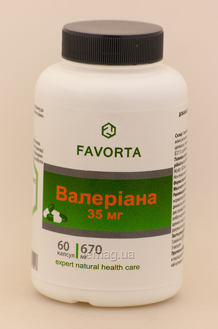 FAVORTA Добавка дієтична Валеріана 35 мг, 60 капсул