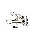 Канцелярський зажим біндер 20*28мм чорний 1шт BIN009, фото 2