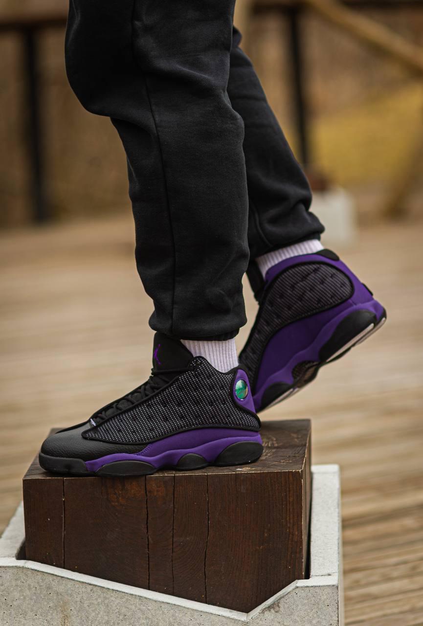 Jordan retro 13 shop black and purple