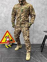 Тактический осенний костюм софтшел пиксель, тактическая форма ЗСУ , костюм осенний софтшел пиксель
