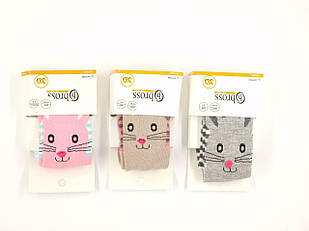 Дитячі колготи Bross бавовна з Зайцем в смужку в горошок 3 пар/уп асорті до року