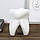 Декор статуетка "Зуб" Білий глянц кераміка 14 см, фото 2
