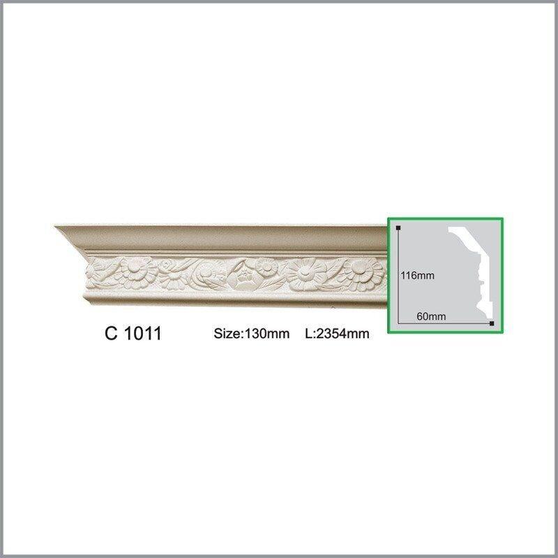 Карниз поліуретановий з орнаментом Gaudi Decor C 1011