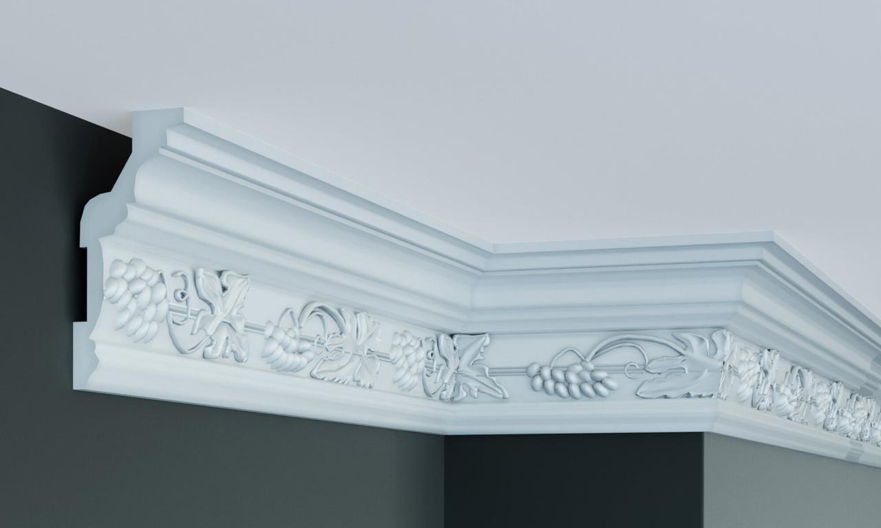 Карниз поліуретановий з орнаментом Gaudi Decor C 1012