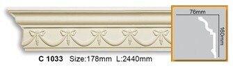 Карниз поліуретановий з орнаментом Gaudi Decor C 1033