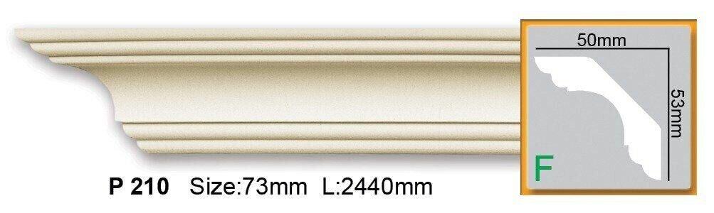 Карниз поліуретановий гладкий Gaudi Decor P 210 Flexi