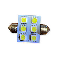 Лампа LED Софитные C5W 24V T11x36-S8.5 (6 SMD size5050)