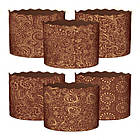 Форма для пасхи паперова "Візерунок", форма для випічки паски 130х85 мм, набір 50 шт, фото 3