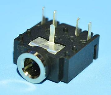 Гніздо Jack-3,5 стерео (монтаж на плату) JY039-5p (FC68133) з відключенням CLIFF