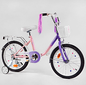 Велосипед двоколісний Corso Fleur на 18 дюймів, Фіолетовий 97014
