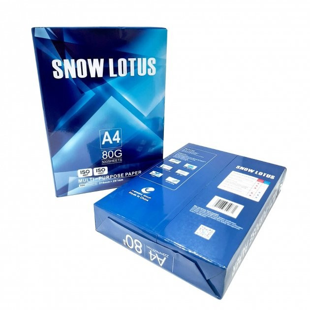 Бумага для принтера формата А4 SNOW LOTUS 80гр/м2 (500л) - фото 2 - id-p1791688285