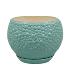 Горщик керамічний Шар Bubble смарагдовий 1.4 л, фото 1