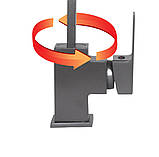 Змішувач для кухні WEZER PRO4-02-GUNGREY, збройова сталь, фото 5