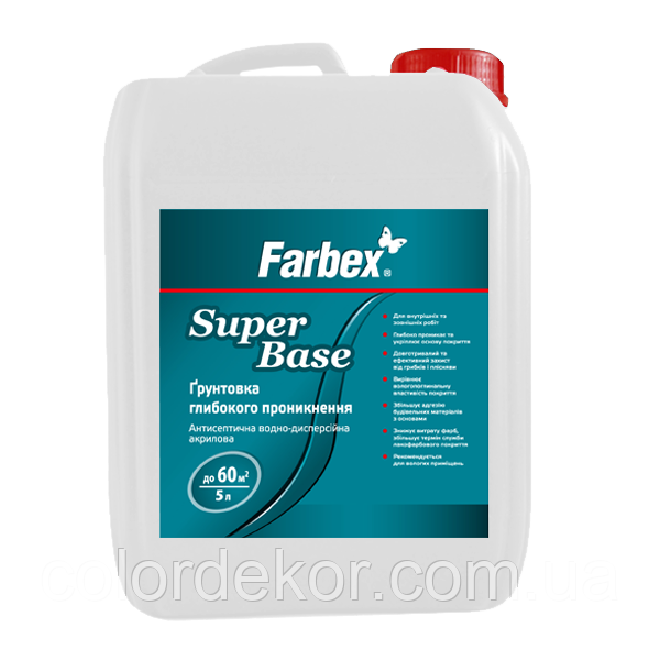Ґрунтовка глибокого проникнення антисептична "Farbex SuperBase" 5 л