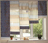 Комплект панельних фіранок Firanka 5шт карниз 220см Арда синій із золотистим (21_7п), фото 3