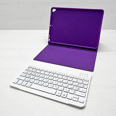 Чохол з бездротовою клавіатурою SENGBIRCH для iPad 10.2 (фіолетовий), фото 3