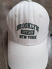 Кепка Бейсболка Чоловіча жіноча brooklyn молочна, фото 4