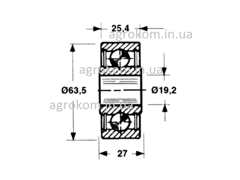 Ролик поршня JD8680 прес-підбирача JD 332, 336, 342