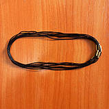 Мотузочки 40 см шовкові чорні із закрутками, 10 шт., фото 2