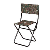Удобний стул Рыбак Эконом со спинкой d16 мм (камуфляж) для отдіха в саду и на природе