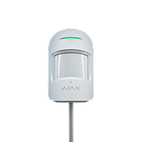 Дротовий кімнатний датчик руху з додатковим мікрохвильовим сенсором Ajax MotionProtect Plus Fibra Білий