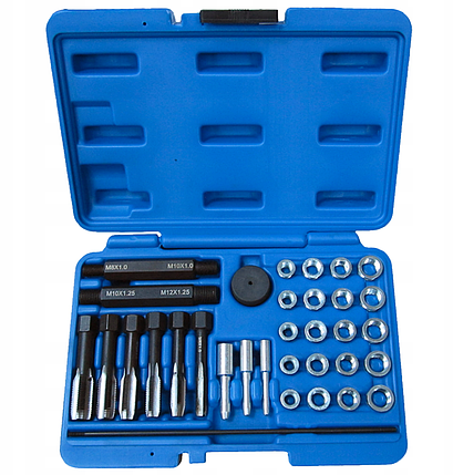 Набір метчиків для відновлення різьби (свічок розжарювання ) 33 од. Falcon F05515, фото 1