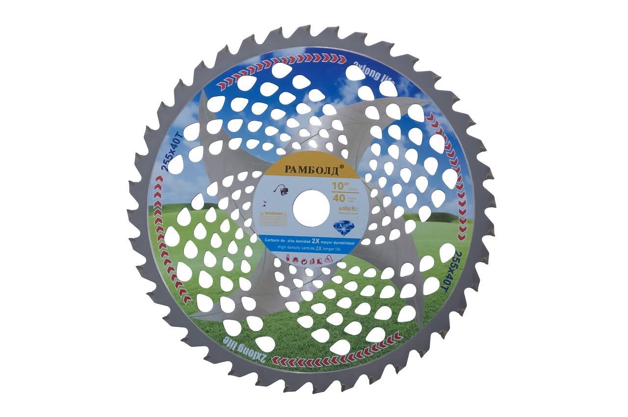Купить Диск для триммера Рамболд - 255 мм x 40Т победитовый зеленый Pro ...