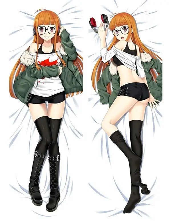Дакімакура 150 х 50 см Футаба Сакура Futaba Sakura Persona 5 Подушка зі знімною наволочкою обнімашка