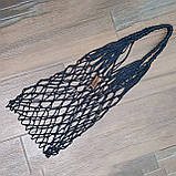 Сіра міцна сумка Авоська міні зі шнура зі стрейч ефектом EcoGG-CORD, фото 2