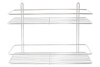 Полка для ванной FZB - 110 x 400 x 250 мм x 2 прямая нержавейка