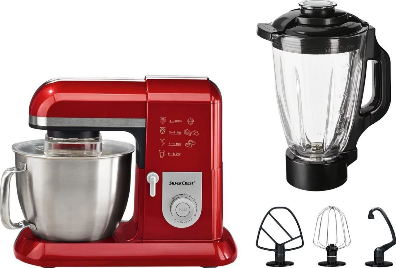 Кухонный комбайн 3в1 Silver Crest SKMW 900 A1 silver (Міксер Тістоміс Блендер)