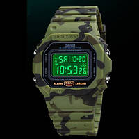 Часы мужские электронные наручные Skmei камуфляжные, часы тактические противоударные водонепроницаемые