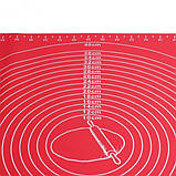 Килимок силіконовий Kamille 60х45 см для розкачування тіста та випікання KM-7786, фото 3