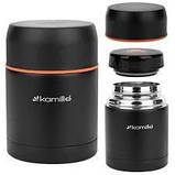 Термос харчовий обідній для супу Kamille 500 мл з неіржавкої сталі KM-2092A, фото 6