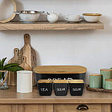 Хлібниця Kamille KM 1133B з 3 ємностями для зберігання, фото 2