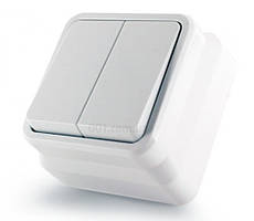 Вимикач двохклавішний зовнішній Lider