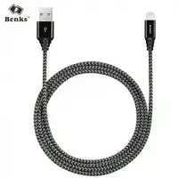 Кабель заряженный Benks USB-A - Lightning Snake lightning кабель в нейлоновой оплетке 1.2 м Black (D09)
