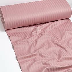 Страйп сатин, колір темної запорошеної троянди, ширина 240 см (№4523)