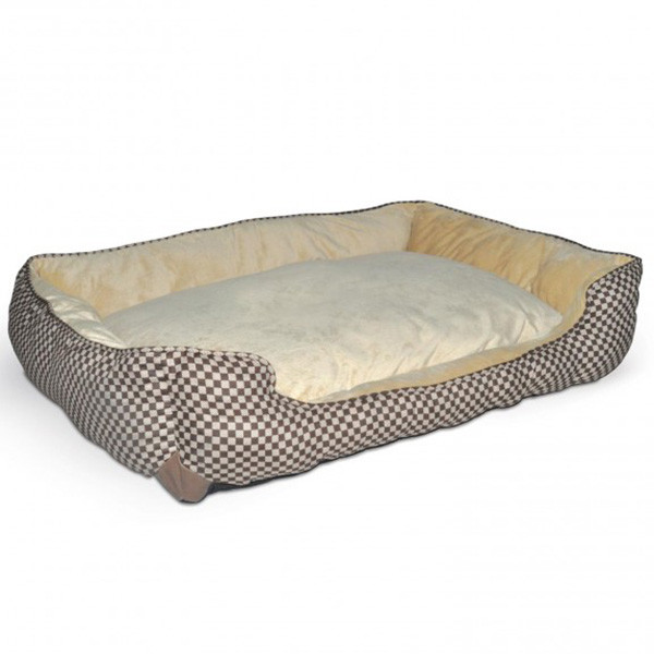 Лежак для собак і кішок K&H Self-Warming Lounge Sleeper самосогревающийся 51х40,6x15 см коричневий