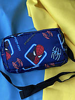Детская бананка-поясная сумка вместительная с подкладкой и принтом - Человек паук