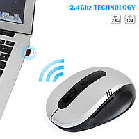 Беспроводная мышка для компьютера/ноутбука "Wireless mouse G-108" Серо-черная, мышь компьютерная 2.4Ghz (NS)