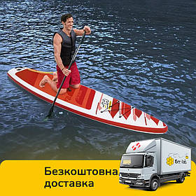 Дошка для SUP серфінгу (381-76-15см, дошка, весло, ручний насос, сумка) SUP-борд Bestway 65343 Червоний