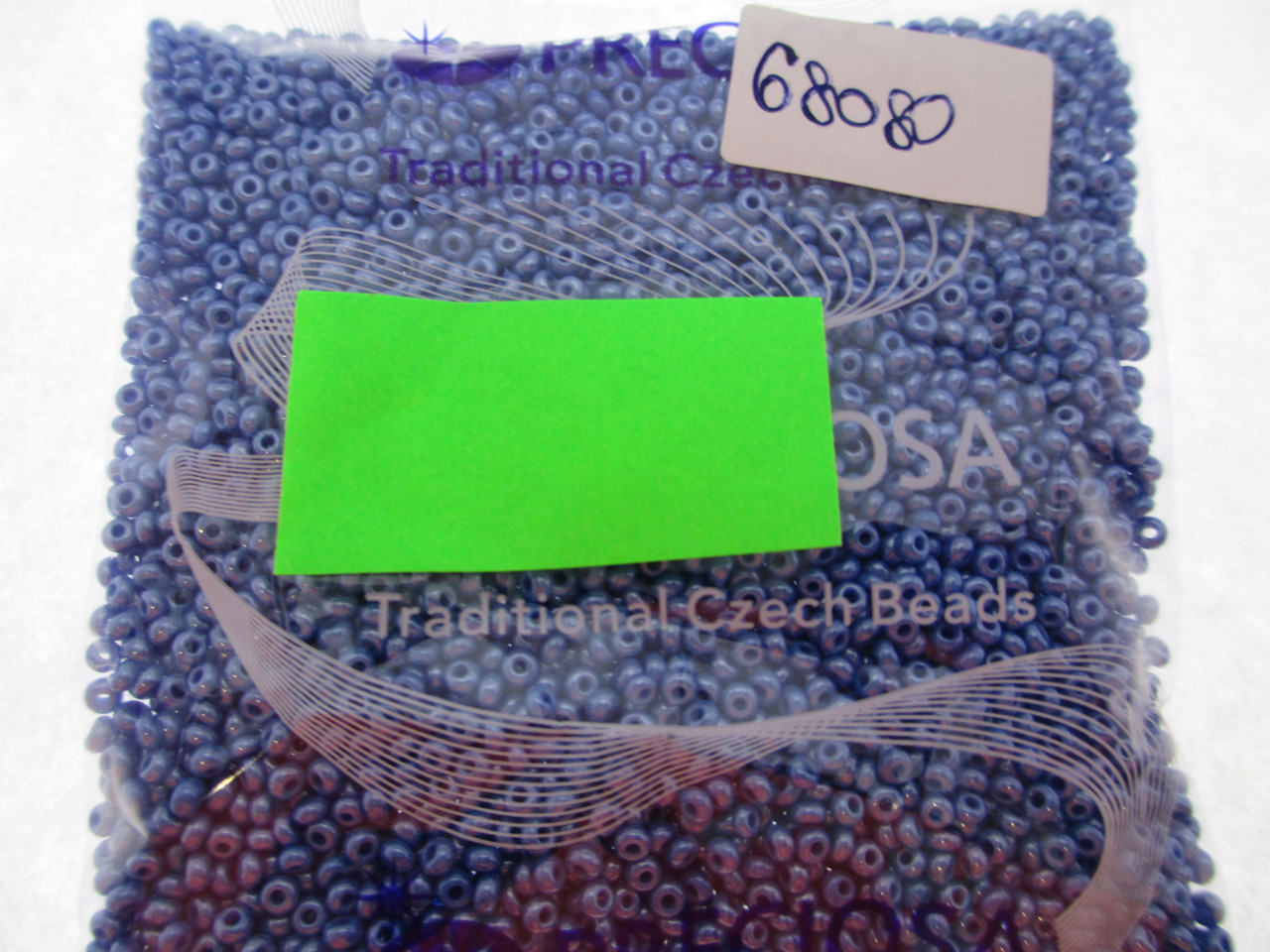 Бісер 10/0, колір — світло-синій — перламутр, No68080 (уп.50 грамів)