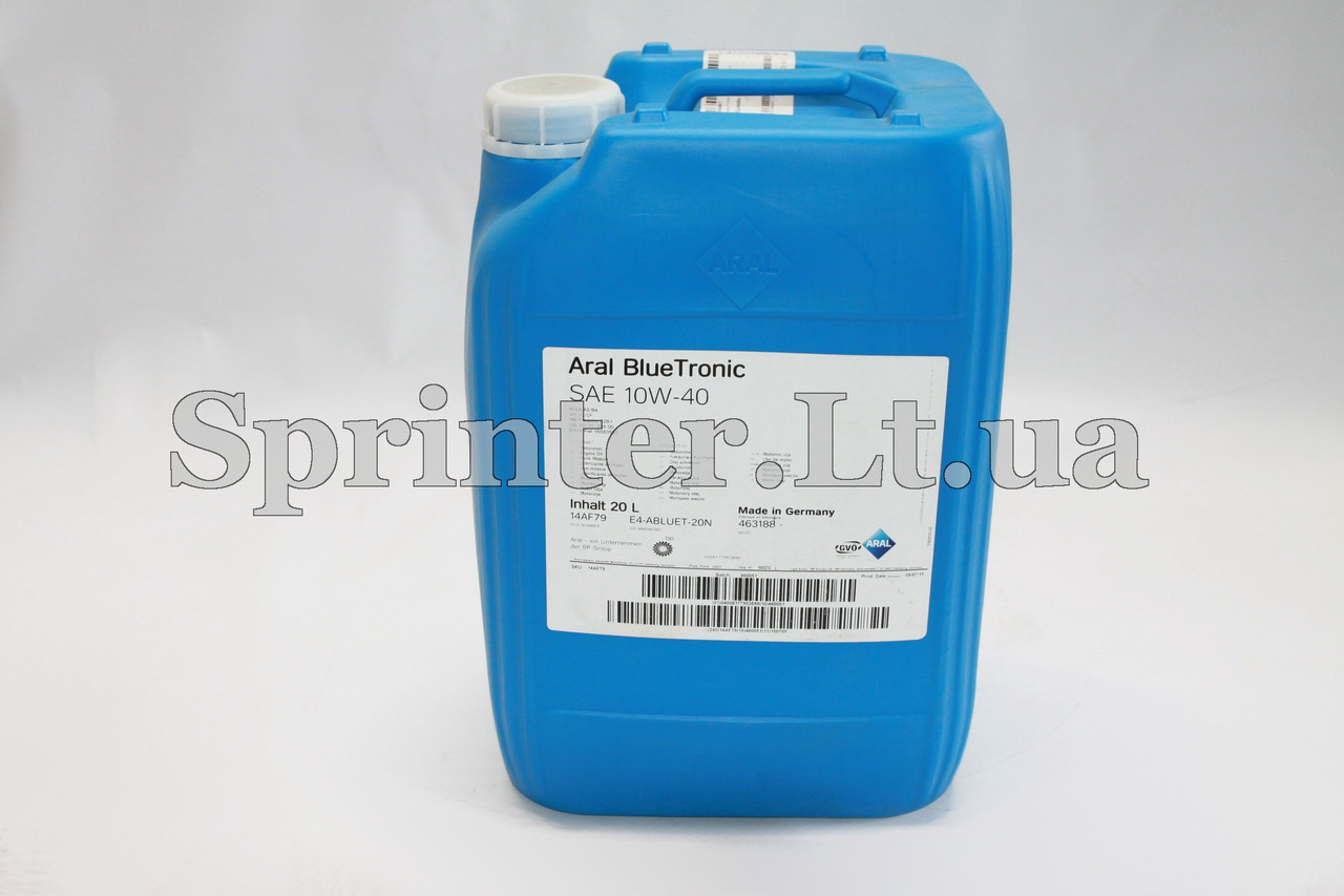 Масло Blue Tronic 10W40, 20L VW 501 00/505 00 MB 229.1